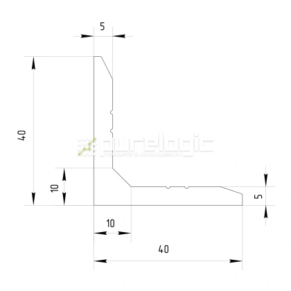 Алюминиевый уголок HXB4040x5 1 221 Алюминиевый уголок HXB4040x5 фото
